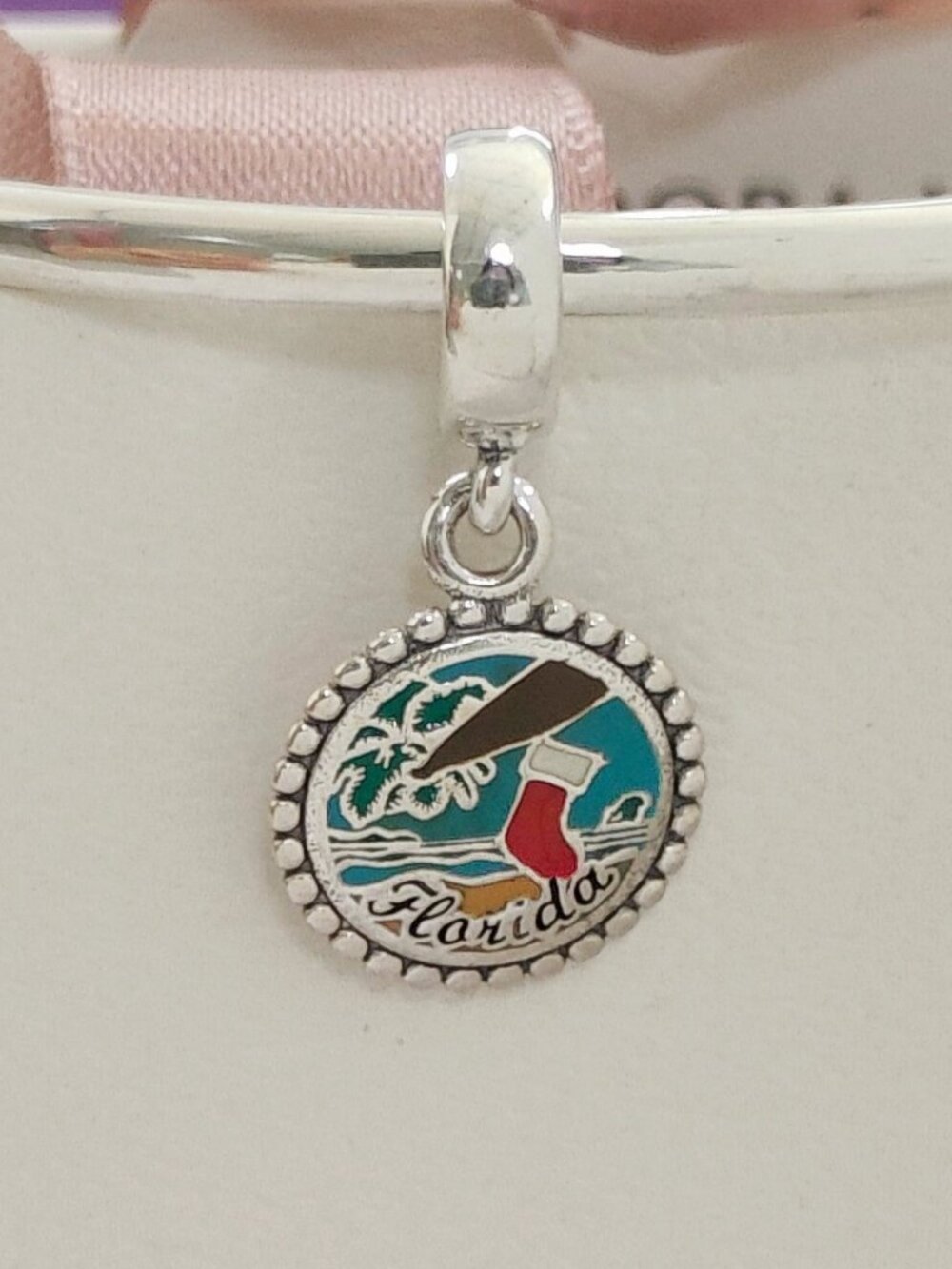 Pandora Florida Beach Exclusive Dangle Charm 925 Sterling Silver with box